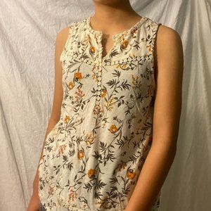 Lucky Brand Boho Floral Crochet Tank